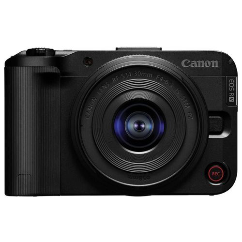 Canon EOS R50 V - Appareil photo numérique - sans miroir - 24.2 MP - APS-C - 4K / 30 pi/s objectif RF-S 14-30mm F4-6.3 IS STM PZ - Wi-Fi, Bluetooth - noir