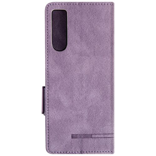 Étui Pour Sony Xperia 10 V Portefeuille Fonction Support Vidéo Lavande