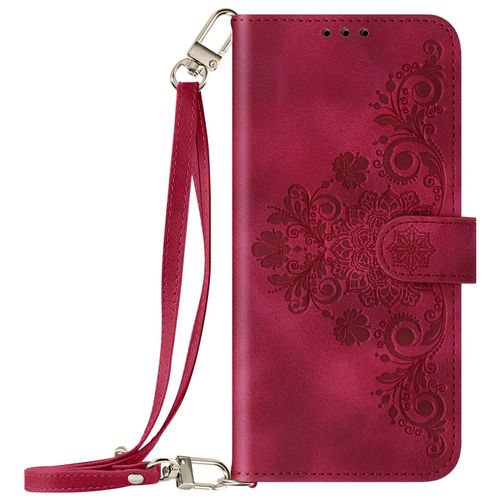 Etui Fleurs Pour Xiaomi Redmi Note 13 4g Portefeuille Support Vidéo Fuchsia