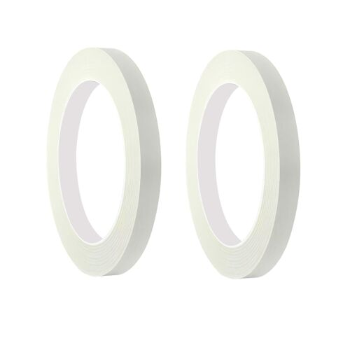 2 Ruban de Masquage à Usage Général 10mm x 50m,pour la Protection des Surfaces Lors de Travaux de Décoration/Peinture,Blanc