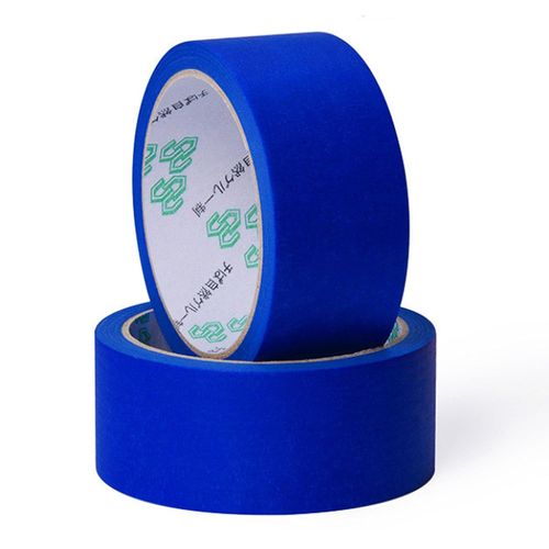 Lot de 2 rouleaux de ruban crêpe de masquage professionnel-48 mm x 20 m-Bleu-Pour travaux de peinture,rénovation,artisanat