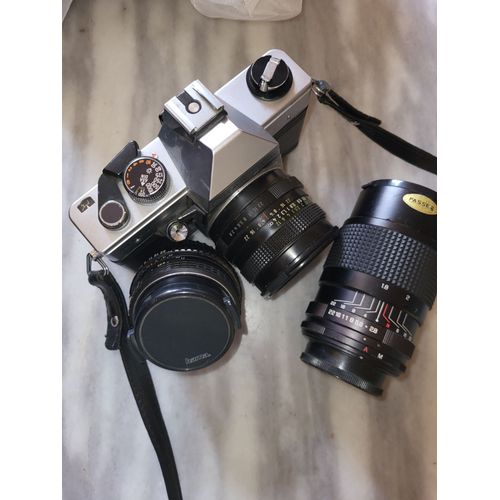 Appareil photo vintage Praktica MTL 5 + 2 objectifs
