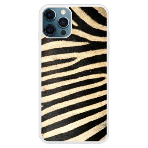 Coque Silicone Renforcée - Compatible Apple Iphone 12 - Design Zebre
