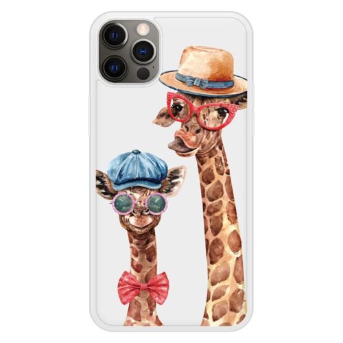 Coque Silicone Renforcée - Compatible Apple Iphone 12 - Design Funny Girafe