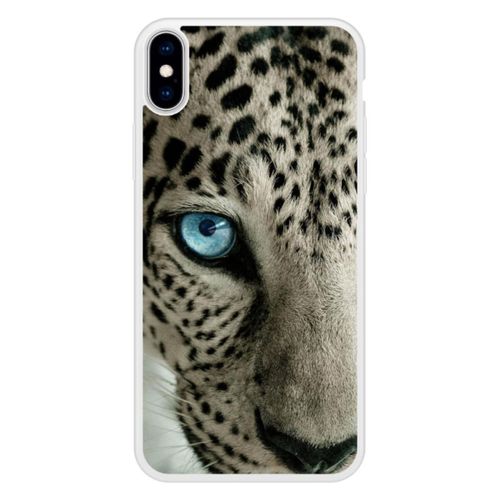 Coque Silicone Renforcée - Compatible Apple Iphone X - Design Oeil De Leopard