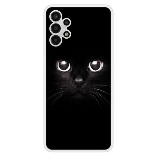Coque Silicone Renforcée - Compatible Samsung Galaxy A13 - Design Yeux De Chat