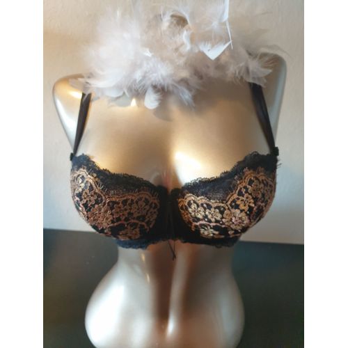 Soutien-Gorge Corbeille Noir Ambra Collection Fleur Française 90c