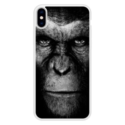 Coque Silicone Renforcée - Compatible Apple Iphone X - Design Singe