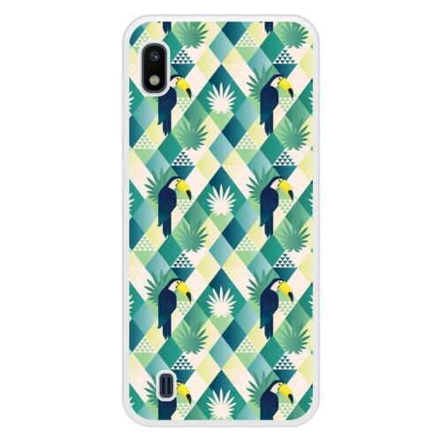 Coque Silicone Renforcée - Compatible Samsung Galaxy A10 - Design Toucan Losange