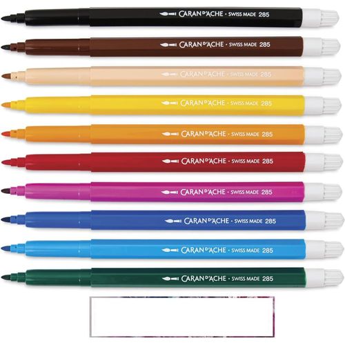 Checarzhn--No1-Swisscolor Stylo Aquarelle. Solubles A L'eau Et Lavable.10 Pcs + 1 Cart