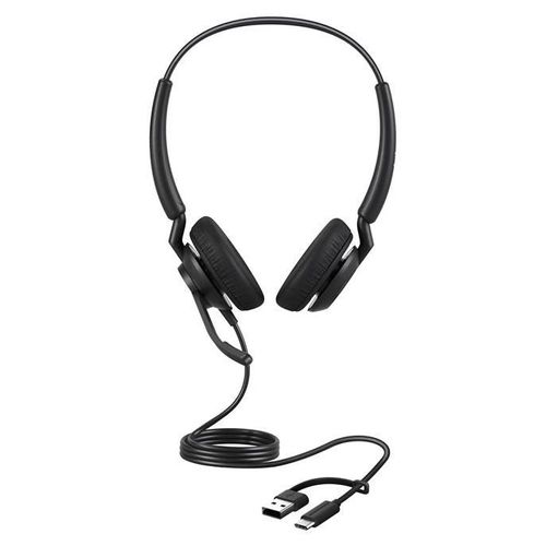 Jabra Engage 40 Stereo - Micro-casque - sur-oreille - filaire - USB-C, USB-A - isolation acoustique - Optimisé pour la CU