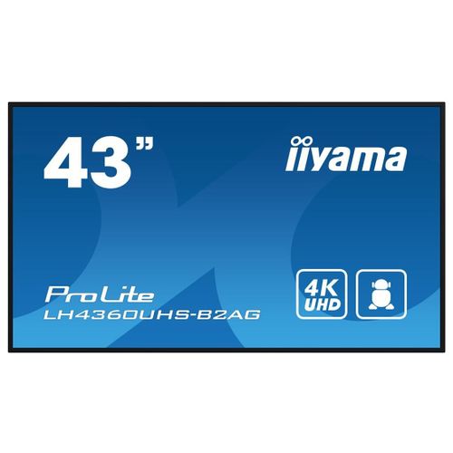 iiyama ProLite LH4360UHS-B2AG - 43" écran LCD rétro-éclairé par LED - signalisation numérique - avec lecteur multimédia SoC intégré - Android - 4K UHD...