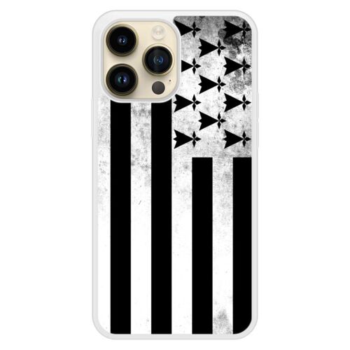 Coque Silicone Renforcée - Compatible Apple Iphone 14 - Design Drapeau Bretagne