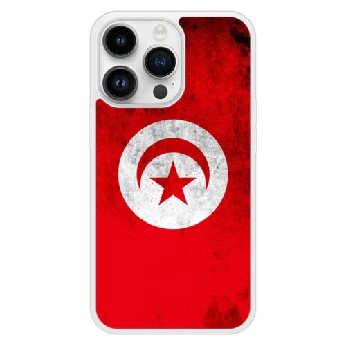 Coque Silicone Renforcée - Compatible Apple Iphone 14 - Design Drapeau Tunisie
