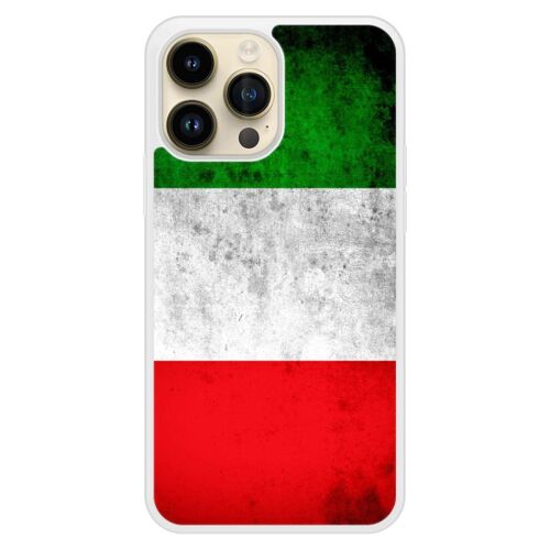 Coque Silicone Renforcée - Compatible Apple Iphone 14 - Design Drapeau Italie