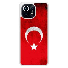 Coque Silicone Renforcée - Compatible Xiaomi Mi 11 - Design Drapeau Turquie