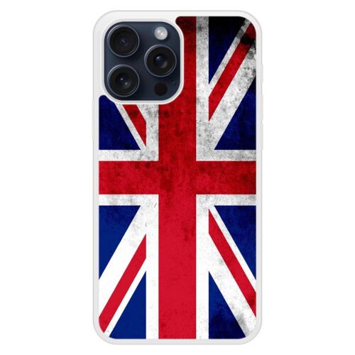 Coque silicone renforcée - Compatible Apple iPhone 15 - design drapeau angleterre