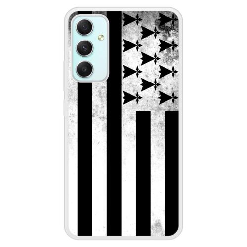 Coque Silicone Renforcée - Compatible Samsung Galaxy A34 - Design Drapeau Bretagne