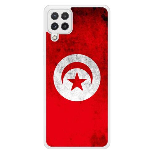 Coque Silicone Renforcée - Compatible Samsung Galaxy A22 - Design Drapeau Tunisie