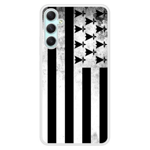 Coque Silicone Renforcée - Compatible Samsung Galaxy A24 - Design Drapeau Bretagne