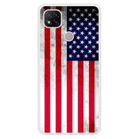 Coque Silicone Renforcée - Compatible Xiaomi Redmi 9c - Design Drapeau Usa