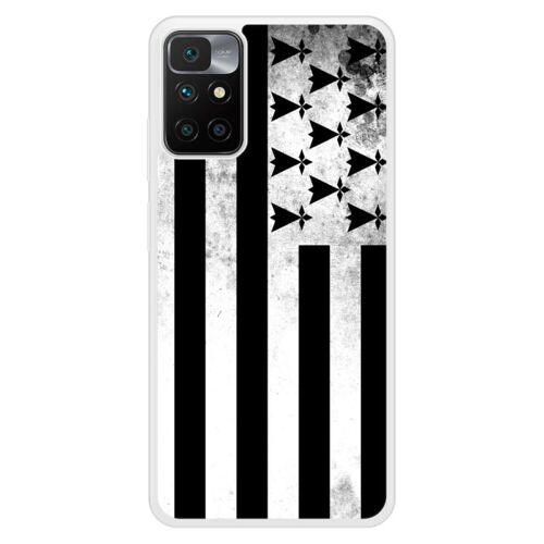 Coque Silicone Renforcée - Compatible Xiaomi Redmi 10 - Design Drapeau Bretagne