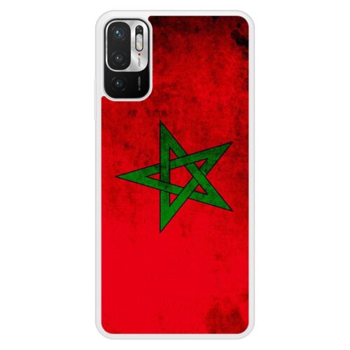 Coque Silicone Renforcée - Compatible Xiaomi Redmi Note - Design Drapeau Maroc