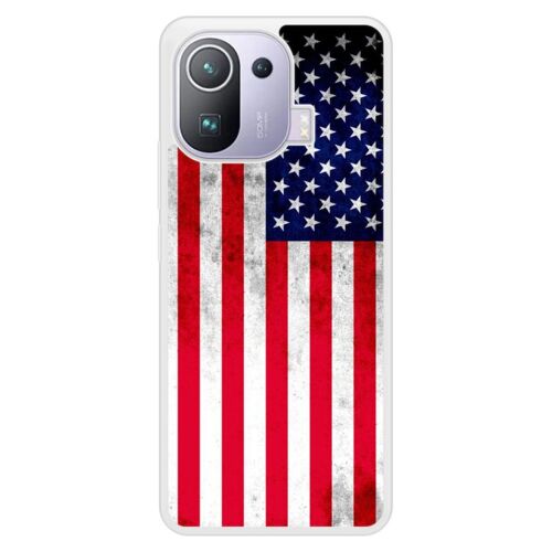 Coque Silicone Renforcée - Compatible Xiaomi Mi 11 - Design Drapeau Usa