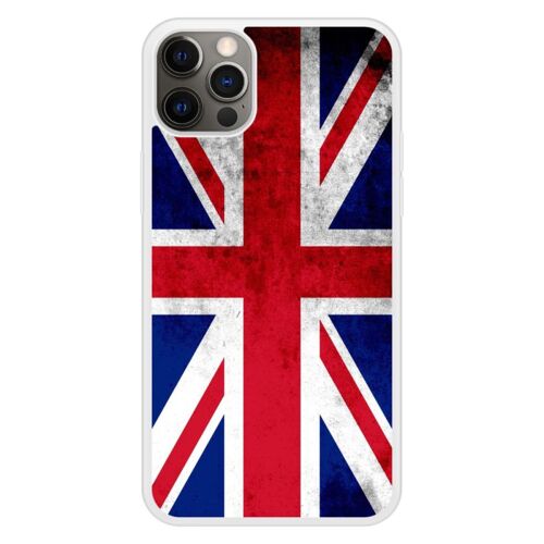 Coque Silicone Renforcée - Compatible Apple Iphone 12 - Design Drapeau Angleterre