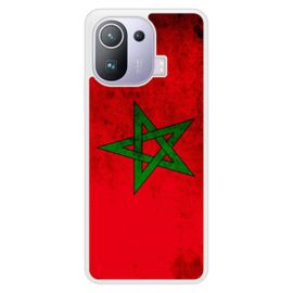 Coque Silicone Renforcée - Compatible Xiaomi Mi 11 - Design Drapeau Maroc