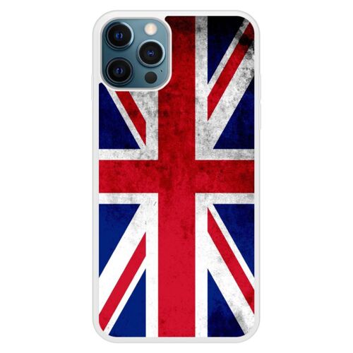 Coque Silicone Renforcée - Compatible Apple Iphone 12 - Design Drapeau Angleterre