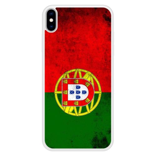 Coque Silicone Renforcée - Compatible Apple Iphone Xs - Design Drapeau Portugal