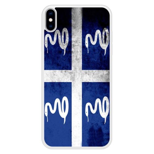 Coque Silicone Renforcée - Compatible Apple Iphone Xs - Design Drapeau Martinique