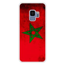 Coque Silicone Renforcée - Compatible Samsung Galaxy S9 - Design Drapeau Maroc