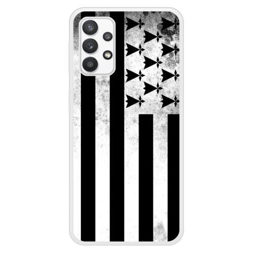 Coque Silicone Renforcée - Compatible Samsung Galaxy A32 - Design Drapeau Bretagne