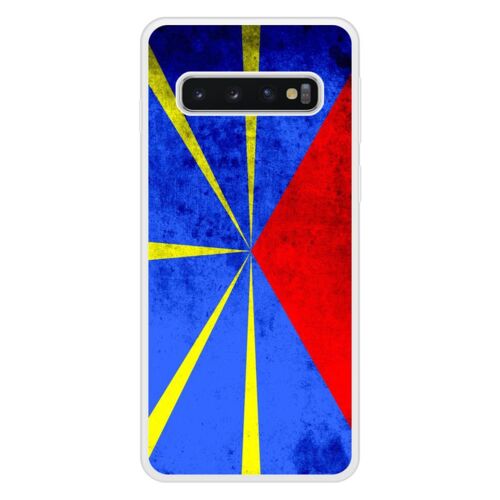 Coque Silicone Renforcée - Compatible Samsung Galaxy S10 - Design Drapeau La Reunion