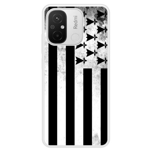 Coque Silicone Renforcée - Compatible Xiaomi Redmi 12c - Design Drapeau Bretagne