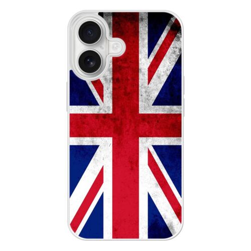 Coque Silicone Renforcée - Compatible Apple Iphone 16 - Design Drapeau Angleterre