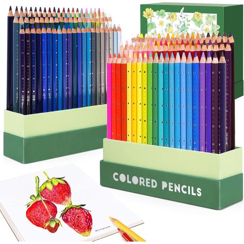 JEXNOVASHOP-Lot de 126 crayons de couleur Premium avec noyau doux, texture crémeuse, haute résistance à la lumière et pigments riches saturés pour adultes, professionnels, débutants