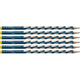Tianyi-Crayon Graphite Gaucher - Easygraph S - Lot De 6 Crayons Ergonomiques Fins Hb (Bleu Ardoise)