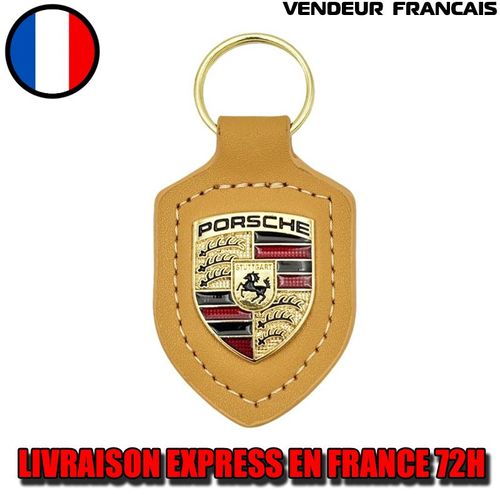 Petite Maroquinerie Et Accessoire, Logo En Métal Porte-Clés Porsche Noir Emblème Porte-Clés