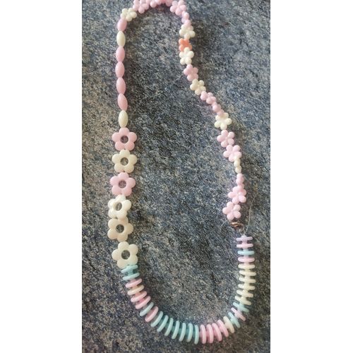 Collier Fait Maison Multicolore Environ 30 Cm
