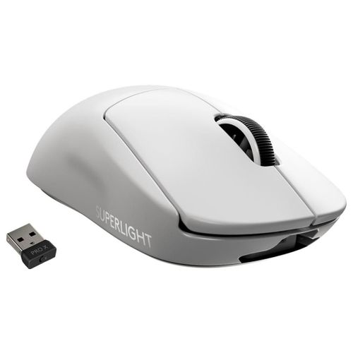 Logitech PRO X SUPERLIGHT Wireless Gaming Mouse - Souris optique - récepteur Logitech LIGHTSPEED - blanc