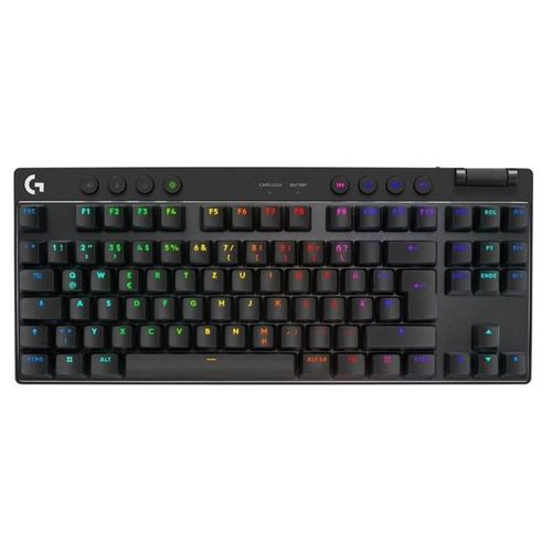 Logitech G PRO X TKL - Clavier - backlit - sans fil - 2.4 GHz, Bluetooth - AZERTY - Français - commutateur : Tactile - noir