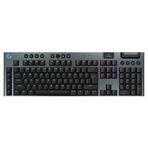 Logitech G915 X - Clavier - LIGHTSPEED - backlit - sans fil - 2.4 GHz, Bluetooth, USB - QWERTY - International US - commutateur : GL Clicky - noir