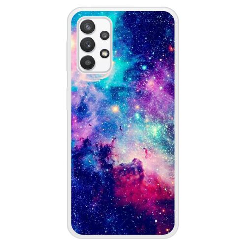 Coque Silicone Renforcée - Compatible Samsung Galaxy A32 - Design Galaxie Bleue