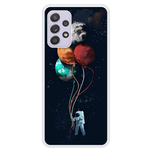 Coque Silicone Renforcée - Compatible Samsung Galaxy A72 - Design Cosmonaute Aux Ballons