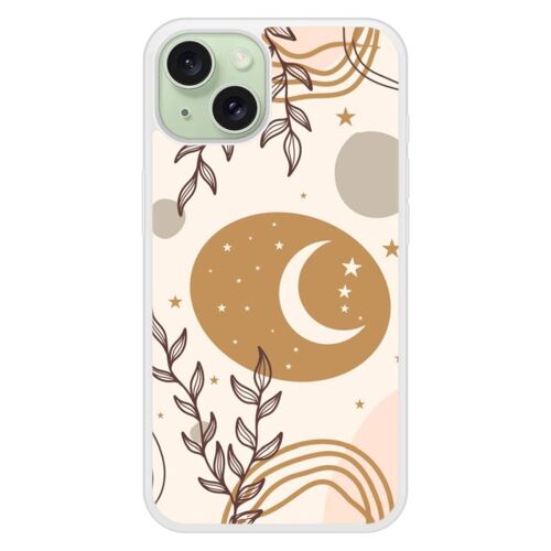 Coque Silicone Renforcée - Compatible Apple Iphone 15 - Design Lunaison