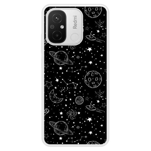 Coque Silicone Renforcée - Compatible Xiaomi Redmi 12c - Design Galaxy Draw