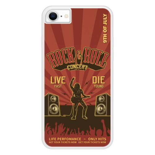 Coque Silicone Renforcée - Compatible Apple Iphone 8 - Design Rock And Roll